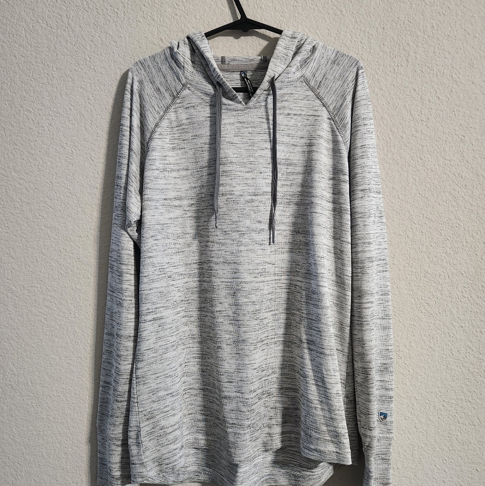 Kuhl Women’s Vara Hoody Lightweight Pullover heather light grey size medium